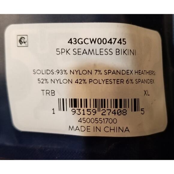 Ladies GapBody 5 pk Seamless Hipster Size X-Large 16-18 Multicolor Stretch - Picture 4 of 5